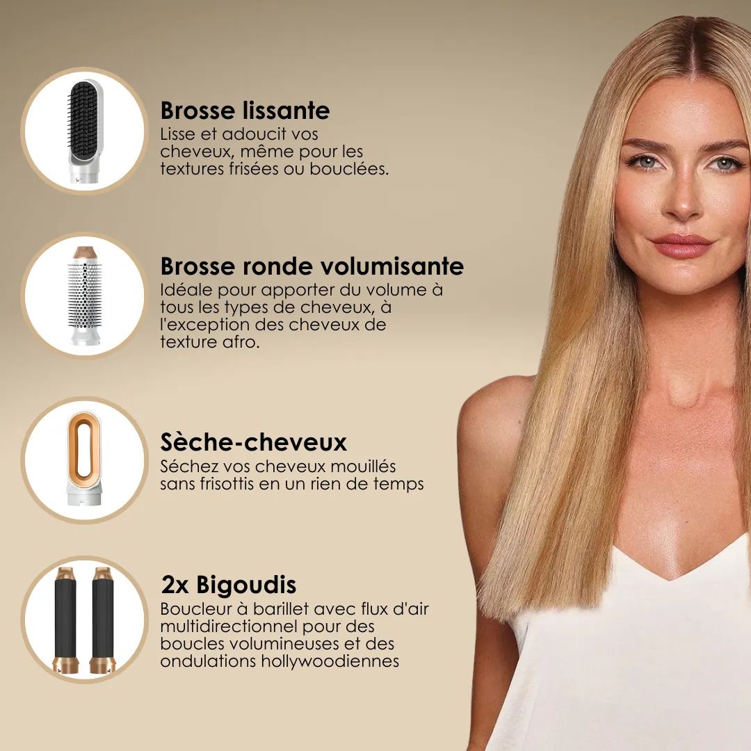 Styler 5-en-1 – Séchez, lissez et bouclez vos cheveux en un seul geste