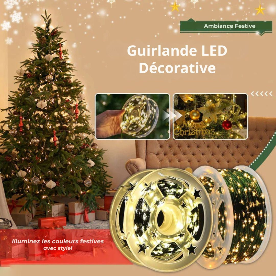 Guirlande Lumineuse LED – Illuminez votre Sapin comme Jamais