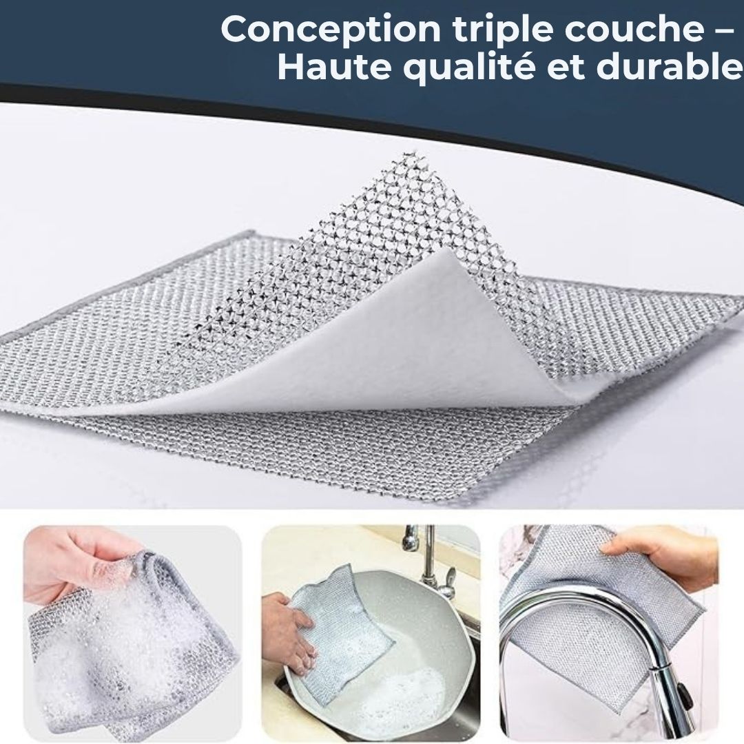 Chiffons Abrasifs Multi-Usage – Nettoyez sans effort et sans rayer (Lot de 10)