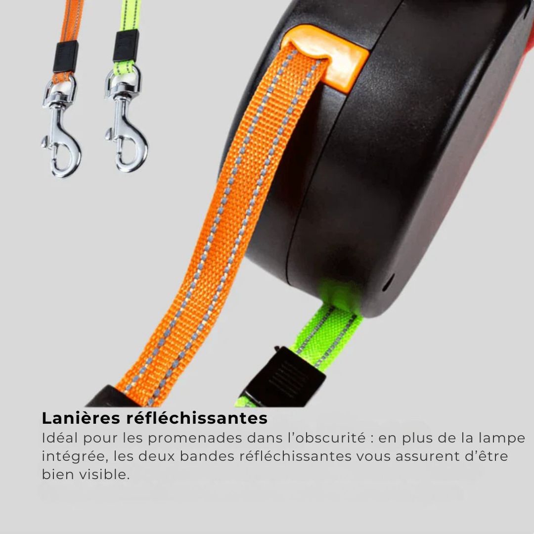 Laisse DuoSmart – Tout-en-un pour des balades sans stress