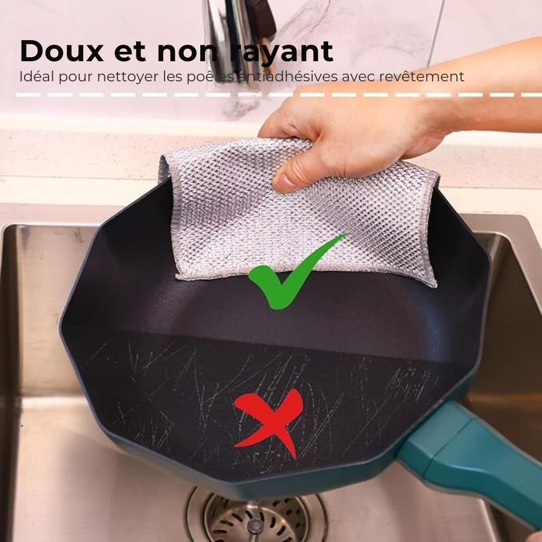 Chiffons Abrasifs Multi-Usage – Nettoyez sans effort et sans rayer (Lot de 10)