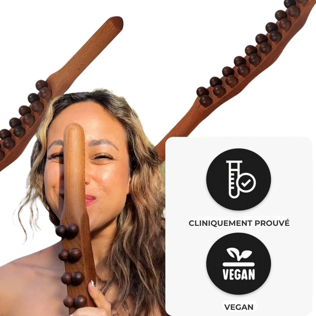 WoodSculpt – Rouleau de Massage en Bois