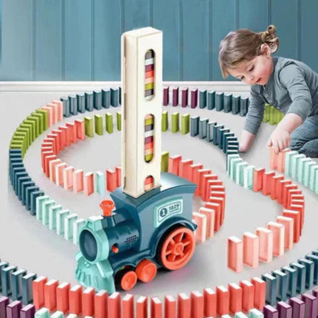 Train Domino Express – Apprentissage ludique et parcours colorés