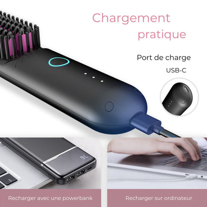 Brosse Luvera – Coiffez, lissez et bouclez, où que vous soyez