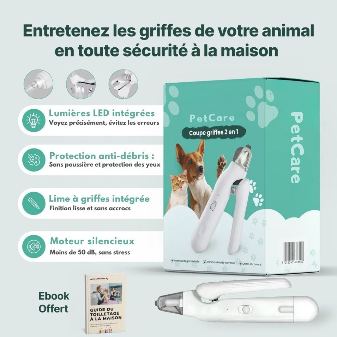 PetCare 2-en-1 – Taillez & limez les griffes sans stress