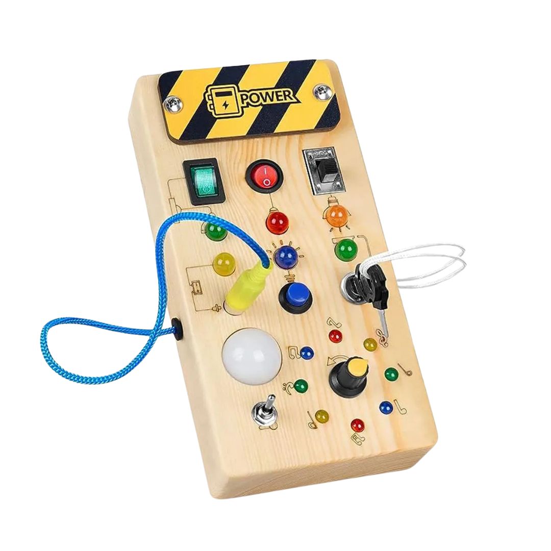 Board d’Éveil en Bois – Stimulez la Curiosité et la Motricité de Votre Tout-Petit