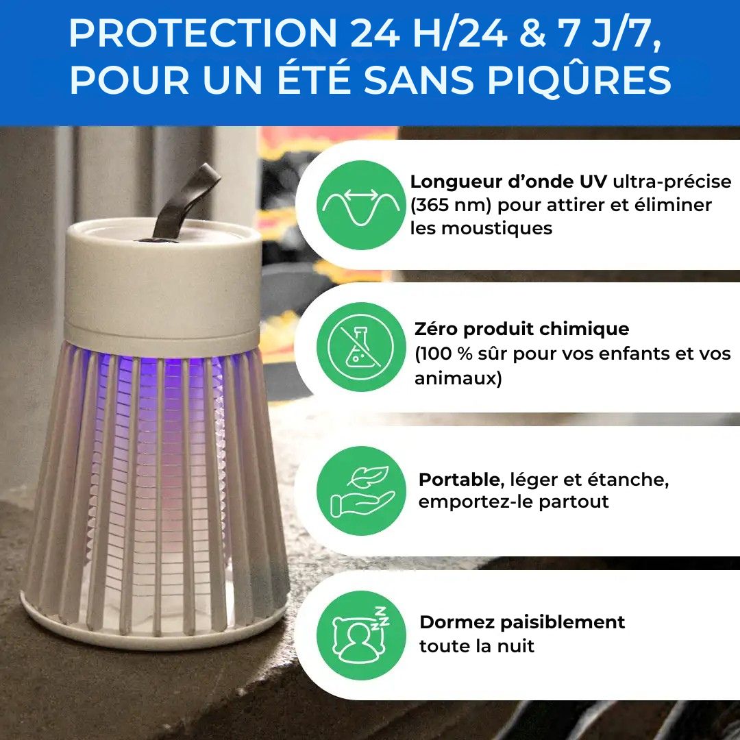 Lampe Répulsive LED – Dites adieu aux moustiques