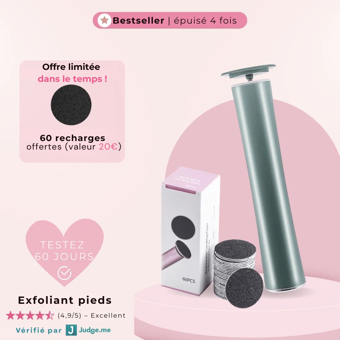 Râpe exfoliante pieds – Des talons doux sans effort