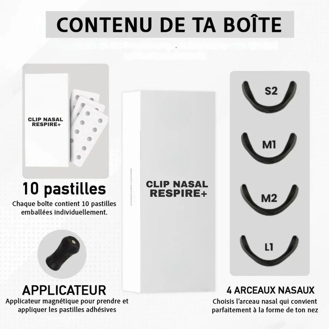 Clip Nasal Respire+ – Dormez sans ronflements, respirez en paix