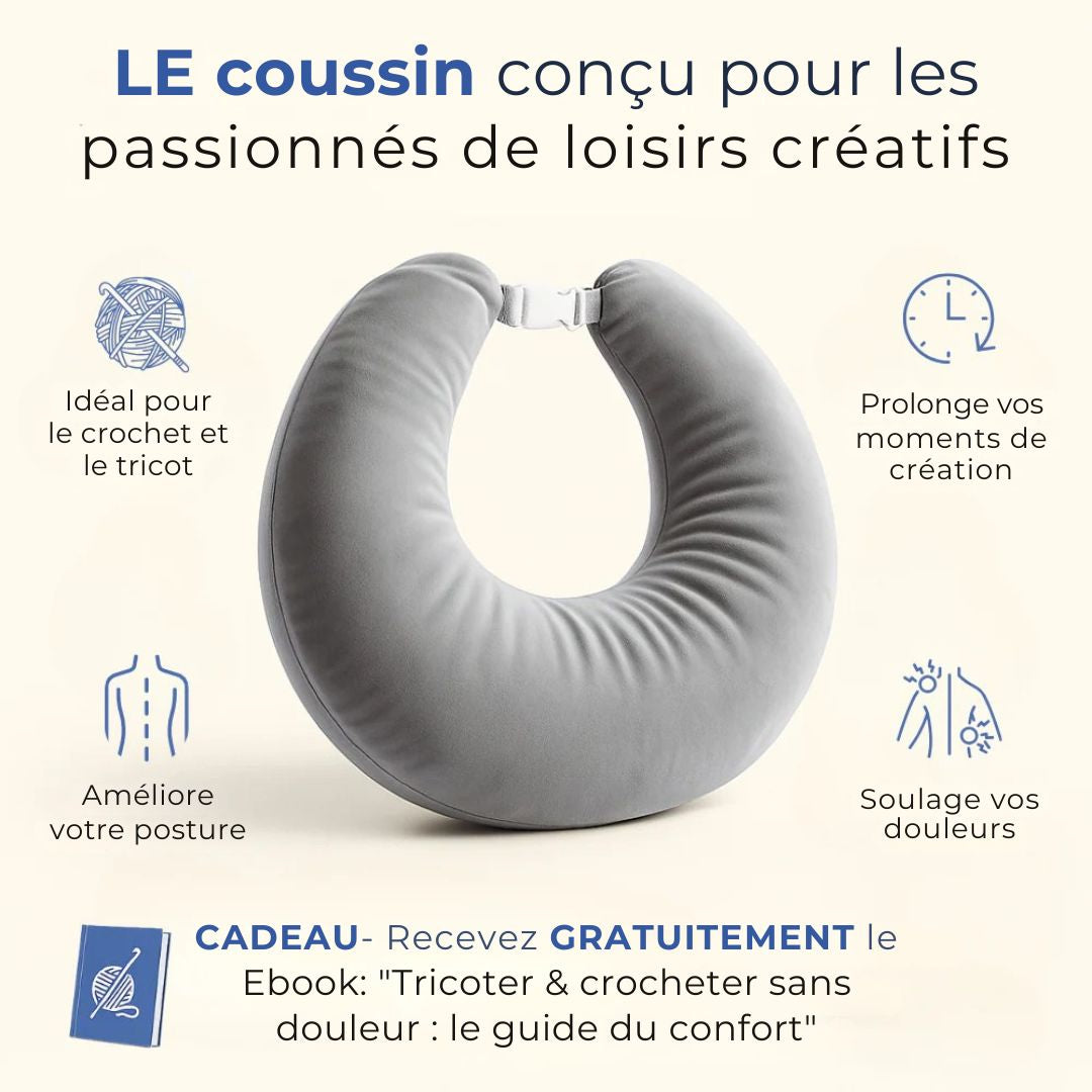 Coussin Ergonomique Confort+ – Détente et Confort pour Vos Moments Créatifs
