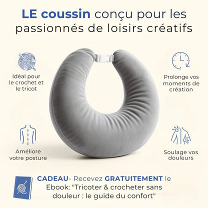 Coussin Ergonomique Confort+ – Détente et Confort pour Vos Moments Créatifs