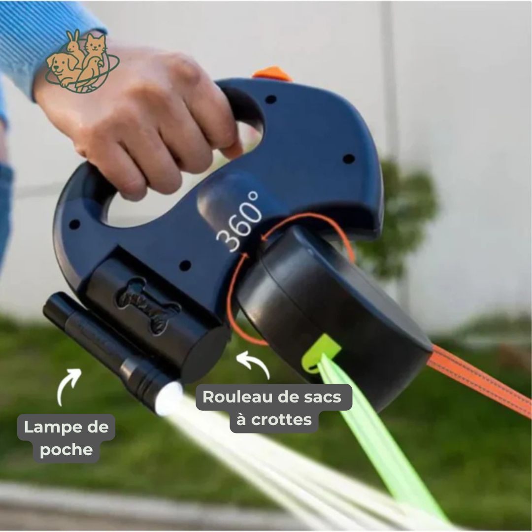 Laisse DuoSmart – Tout-en-un pour des balades sans stress