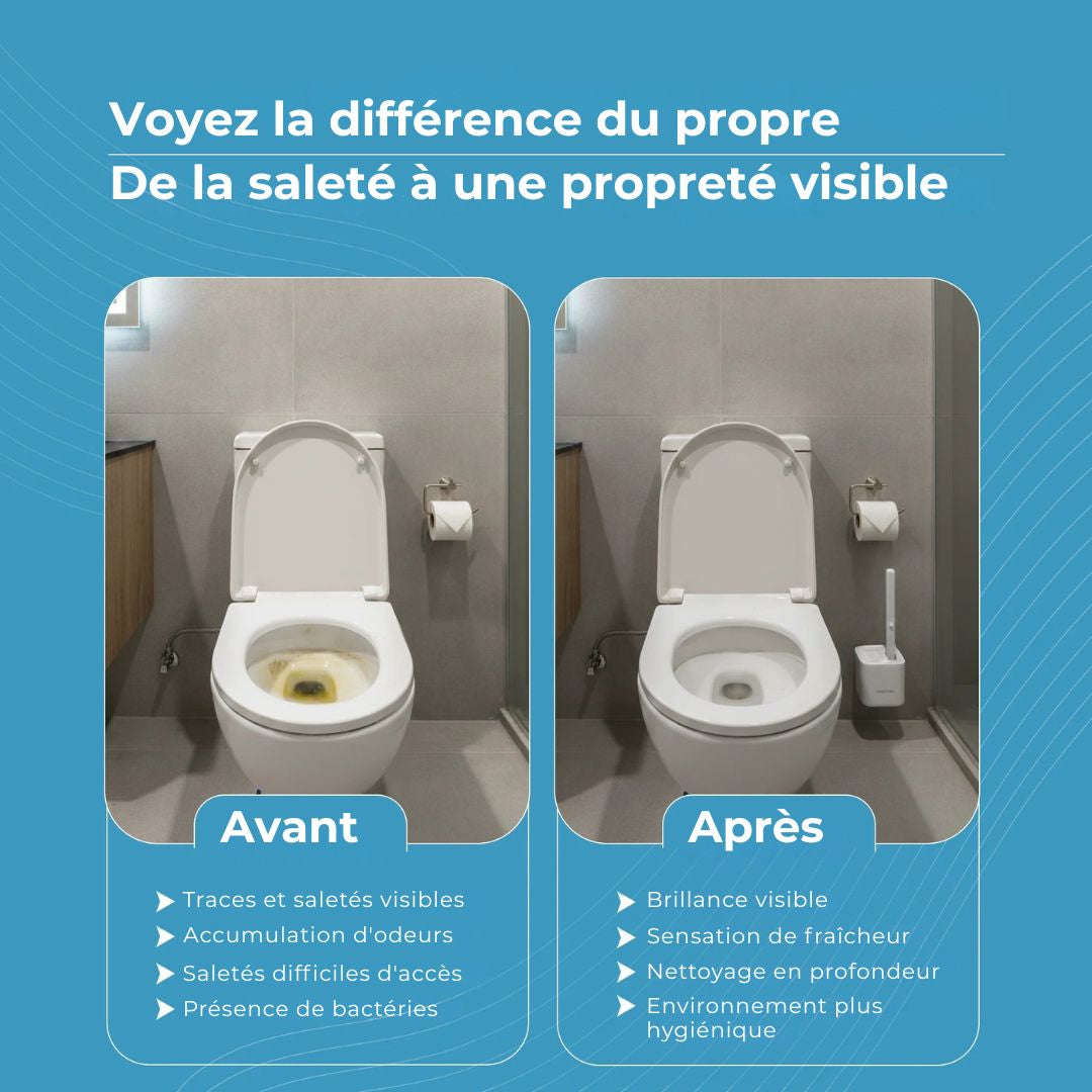 Brosse WC Écologique – Un nettoyage impeccable, sans microbes ni effort