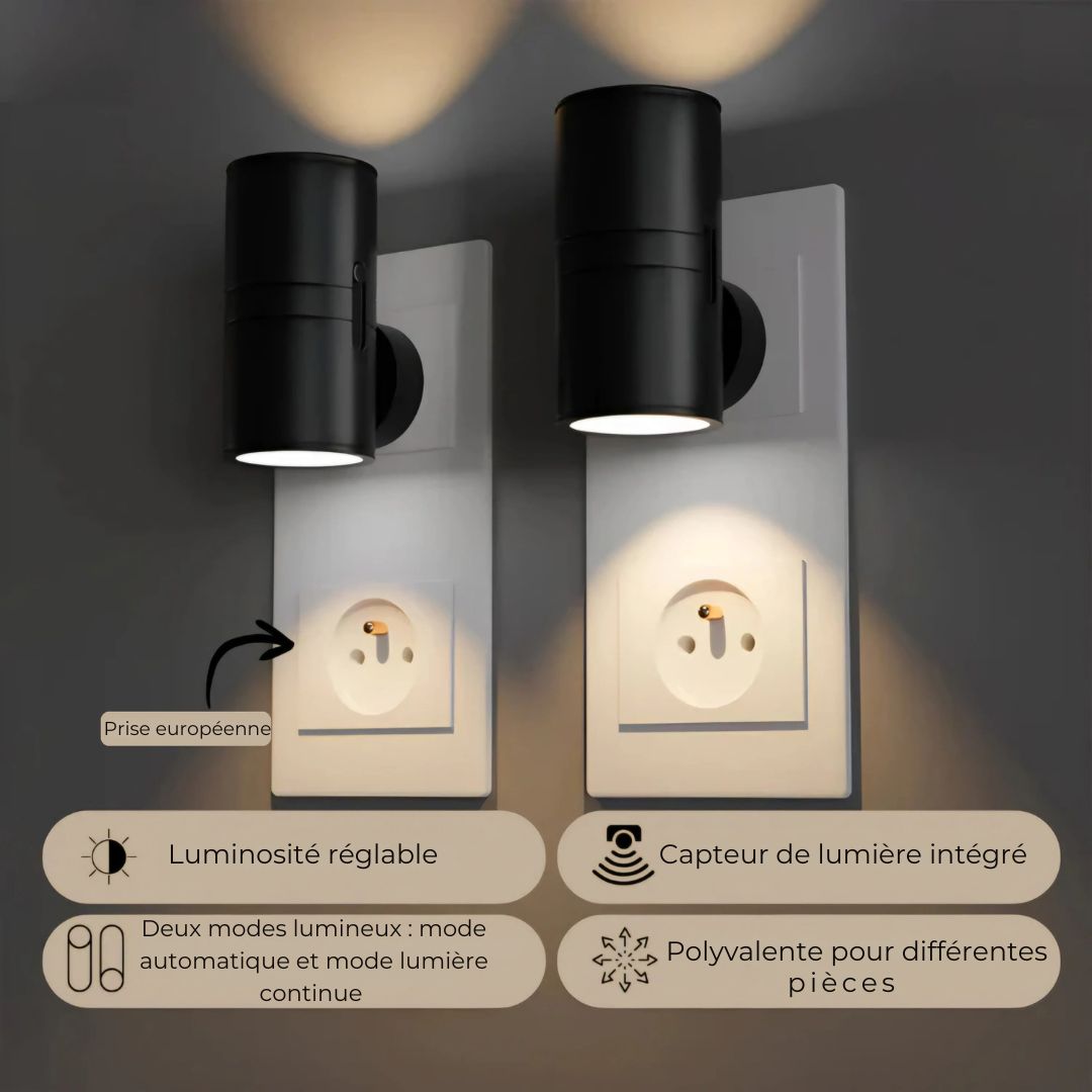 Lampe murale d’ambiance PlugLight – Illuminez votre intérieur avec style
