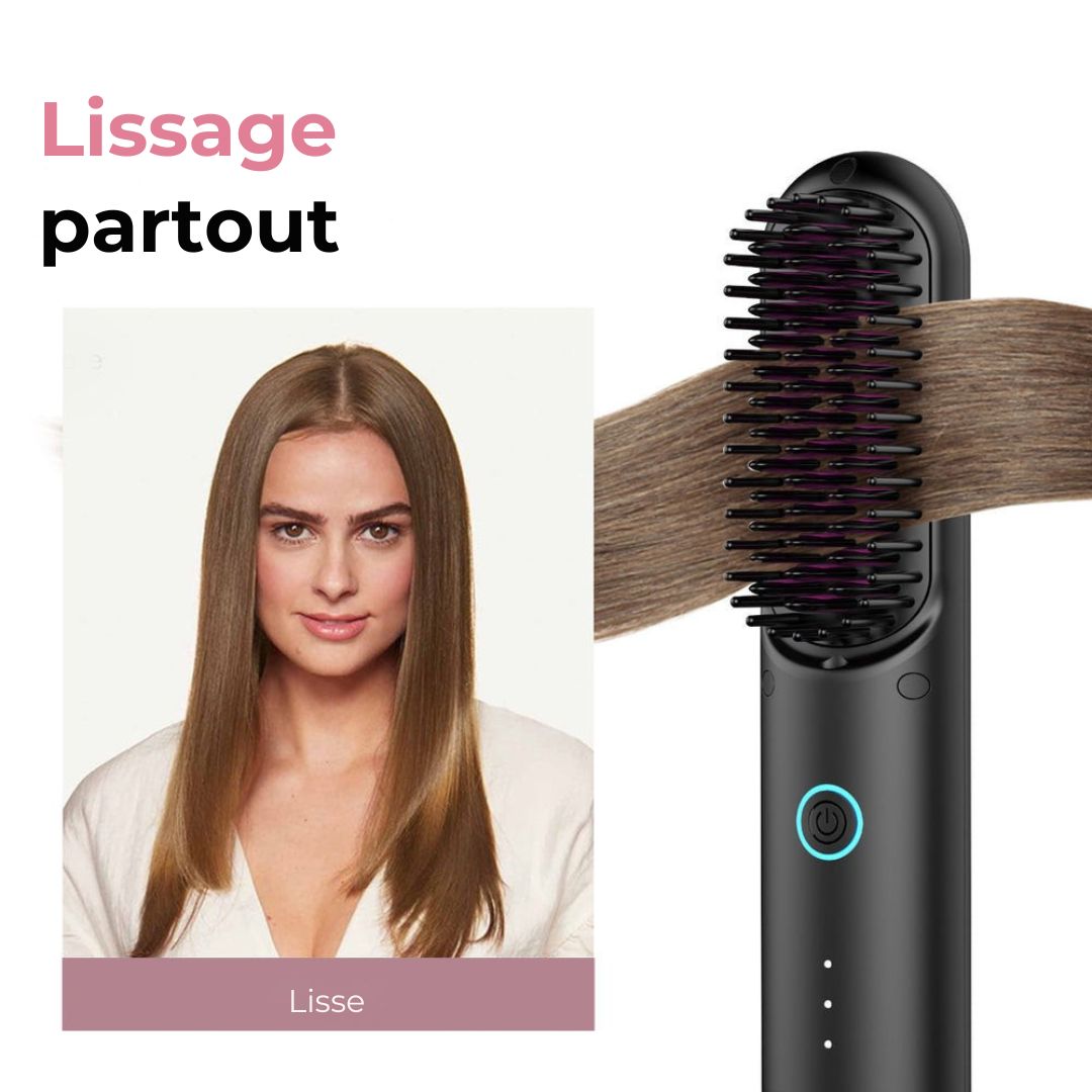 Brosse Luvera – Coiffez, lissez et bouclez, où que vous soyez