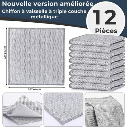 Chiffons Abrasifs Multi-Usage – Nettoyez sans effort et sans rayer (Lot de 10)