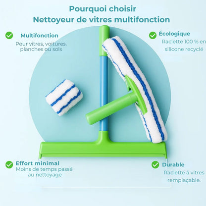 Nettoyeur de vitres multifonction – Des surfaces éclatantes sans effort