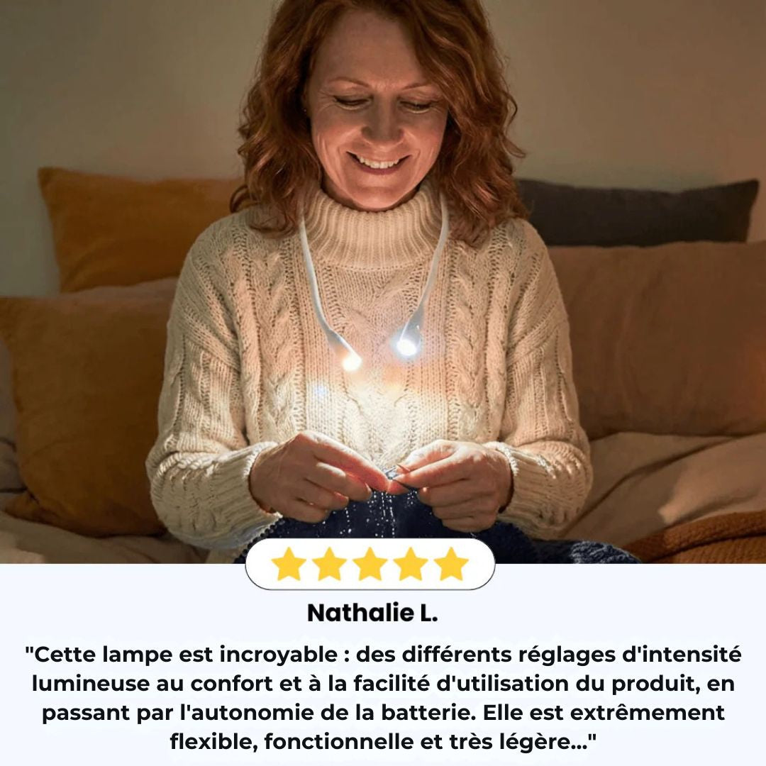 Lampe de Cou CraftLight – Lumière ciblée & Confort Mains Libres