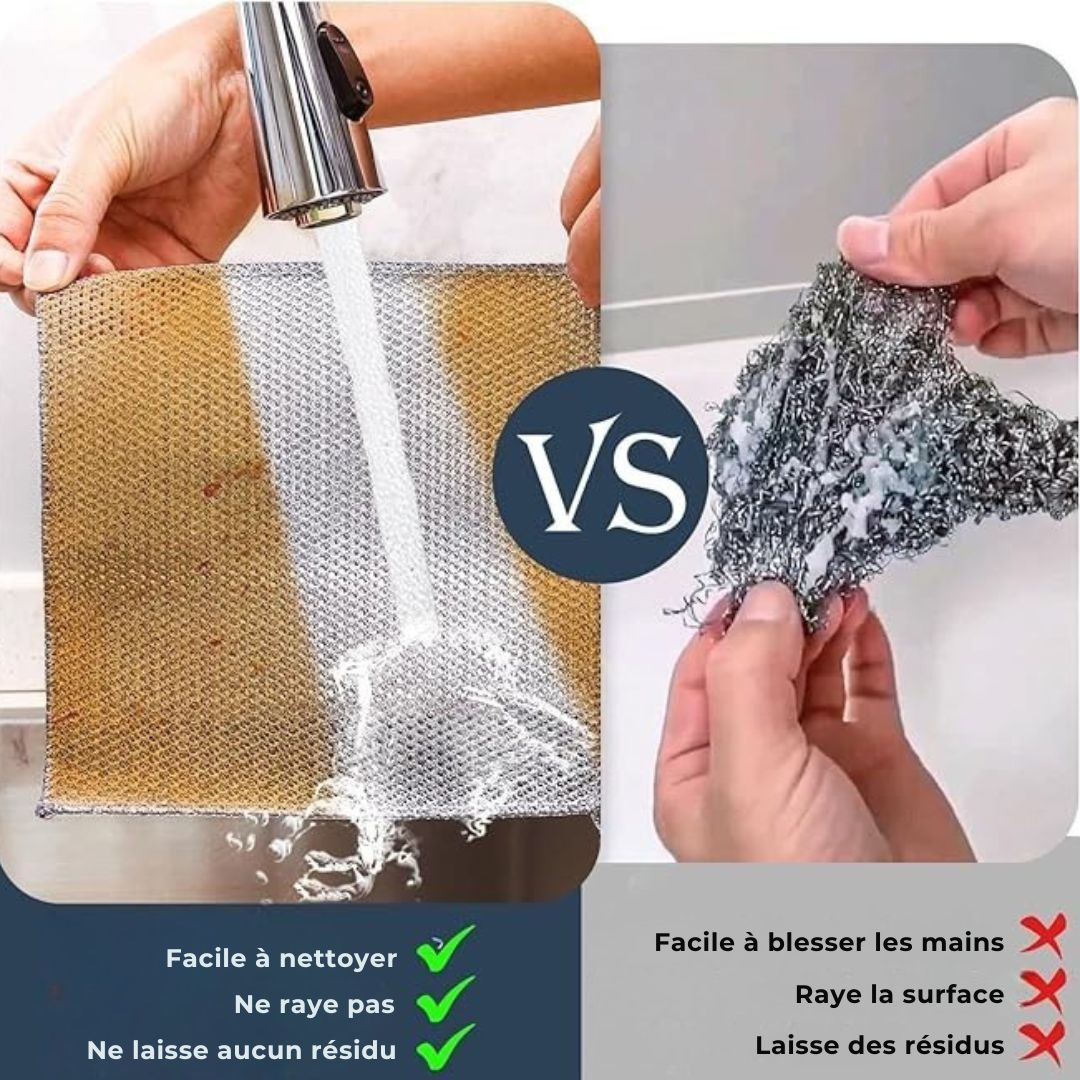 Chiffons Abrasifs Multi-Usage – Nettoyez sans effort et sans rayer (Lot de 10)