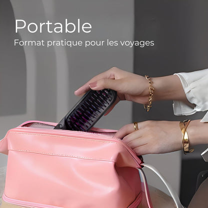 Brosse Luvera – Coiffez, lissez et bouclez, où que vous soyez