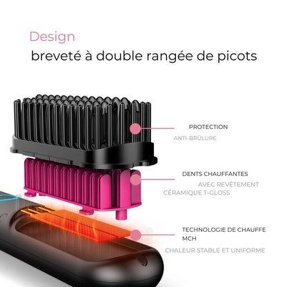 Brosse Luvera – Coiffez, lissez et bouclez, où que vous soyez