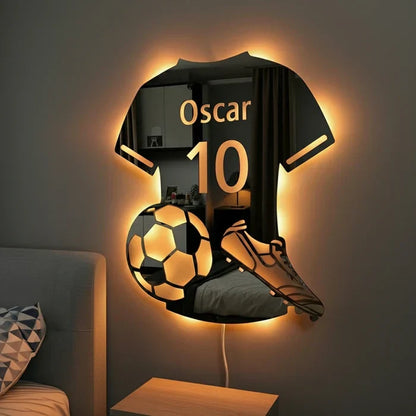 Lampe Miroir Personnalisée LED Football