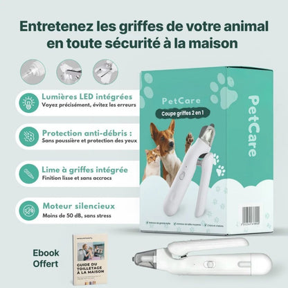 PetCare 2-en-1 – Taillez & limez les griffes sans stress